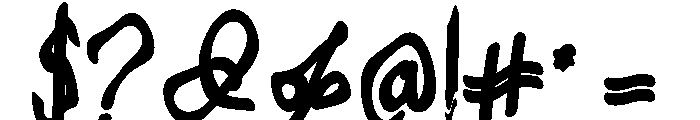SimpleWriting Font OTHER CHARS