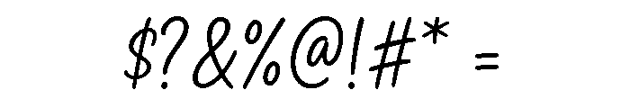 Simply Written Font OTHER CHARS
