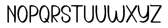 Single Chubby Font LOWERCASE