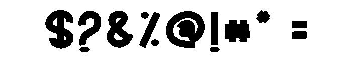 Single Chunky Font OTHER CHARS