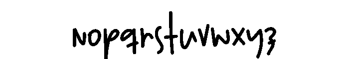 Single Mama Font LOWERCASE