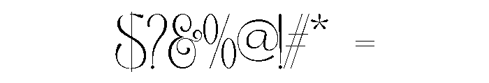 Sinvia Thin Thin Font OTHER CHARS