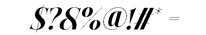 Siovanni-BoldItalic Font OTHER CHARS