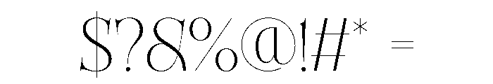 Siovanni-ExtraLight Font OTHER CHARS