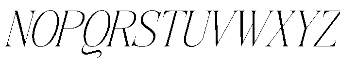 Siovanni-ExtraLightItalic Font UPPERCASE