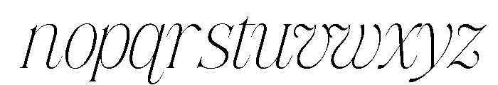 Siovanni-ExtraLightItalic Font LOWERCASE