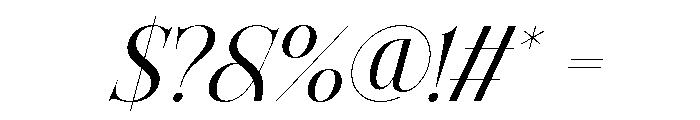 Siovanni-Italic Font OTHER CHARS