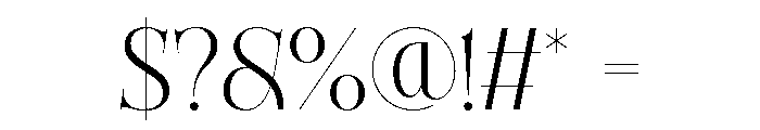 Siovanni-Light Font OTHER CHARS