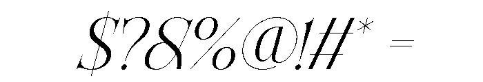 Siovanni-LightItalic Font OTHER CHARS