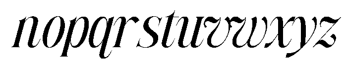 Siovanni-MediumItalic Font LOWERCASE
