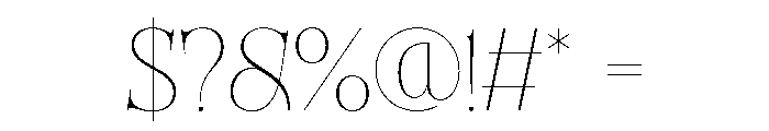 Siovanni-Thin Font OTHER CHARS