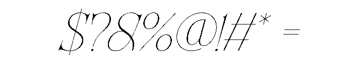Siovanni-ThinItalic Font OTHER CHARS