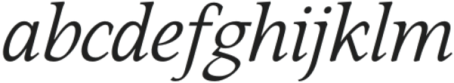 Sibre Light Italic otf (300) Font LOWERCASE