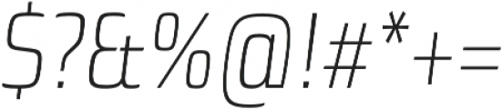Sica Condensed ExtraLight Italic otf (200) Font OTHER CHARS