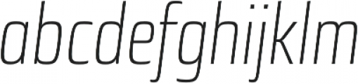 Sica Condensed ExtraLight Italic otf (200) Font LOWERCASE