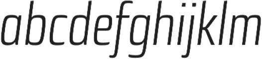 Sica Condensed Light Italic otf (300) Font LOWERCASE