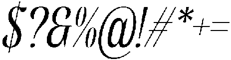 Sicelka Italic otf (400) Font OTHER CHARS
