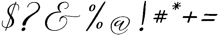 Siesta otf (400) Font OTHER CHARS