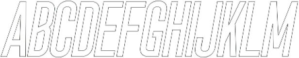 Sigma Italic Outline otf (400) Font UPPERCASE