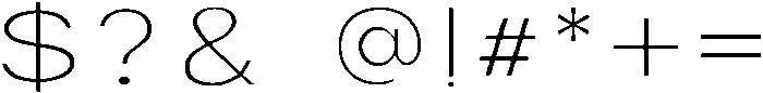 Signal Light otf (300) Font OTHER CHARS