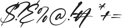 Signatural-Regular otf (400) Font OTHER CHARS