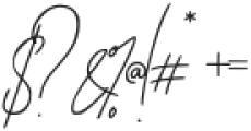 Signature Austine otf (400) Font OTHER CHARS