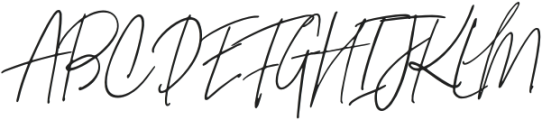 Signature Collection Slanted otf (400) Font UPPERCASE