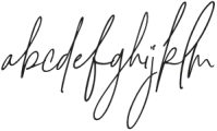 Signature Collection Slanted otf (400) Font LOWERCASE