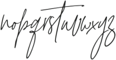 Signature Collection Slanted otf (400) Font LOWERCASE