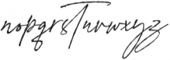 Signature Flavour Slant otf (400) Font LOWERCASE