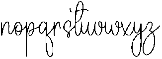 Signature Handmade Regular otf (400) Font LOWERCASE