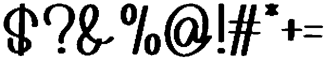 Signature Handmade Regular otf (400) Font OTHER CHARS