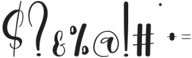 Signature Handmade Regular otf (400) Font OTHER CHARS