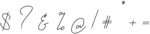 Signature One Regular otf (400) Font OTHER CHARS