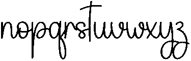 Signature Regular otf (400) Font LOWERCASE