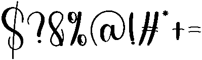 Signature Regular otf (400) Font OTHER CHARS