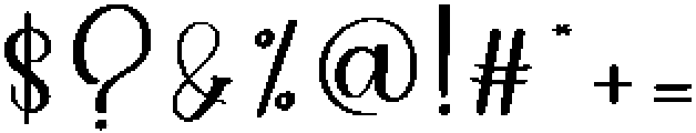 Signature Regular otf (400) Font OTHER CHARS