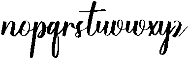 Signature Regular otf (400) Font LOWERCASE