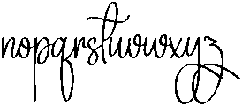 Signature Regular otf (400) Font LOWERCASE