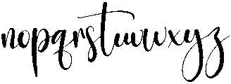 Signature Regular otf (400) Font LOWERCASE