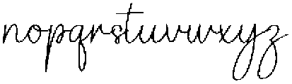 Signature Regular otf (400) Font LOWERCASE