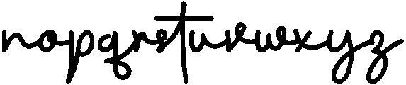 Signature Regular otf (400) Font LOWERCASE
