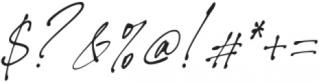 Signature United Italic otf (400) Font OTHER CHARS