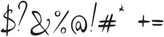 Signature of Incognito Regular otf (400) Font OTHER CHARS