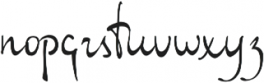 Signature of Incognito Regular otf (400) Font LOWERCASE