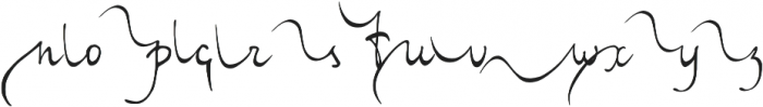 Signature of incognito Swashes Regular otf (400) Font LOWERCASE