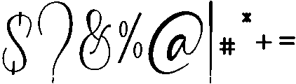 Signature otf (400) Font OTHER CHARS