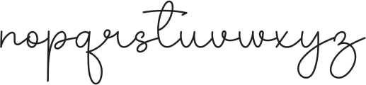 SignatureCalligraphy Regular otf (400) Font LOWERCASE