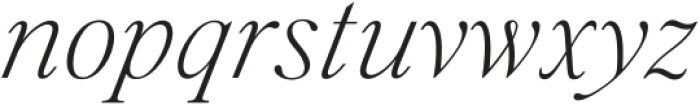 Silk Serif Text Extra Light Italic otf (200) Font LOWERCASE