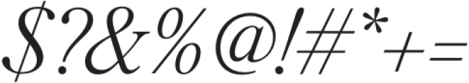 Silk Serif Text Light Italic otf (300) Font OTHER CHARS